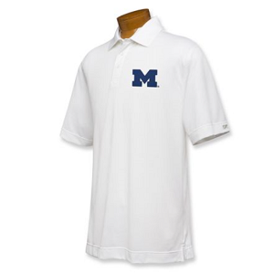 Michigan Wolverines B&T CB DryTec Championship Polo - White